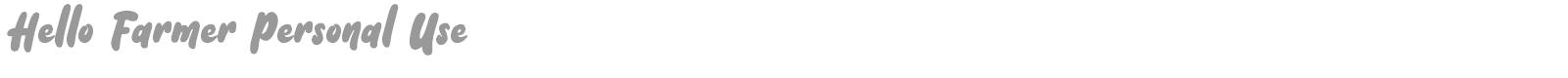Hello Farmer font preview